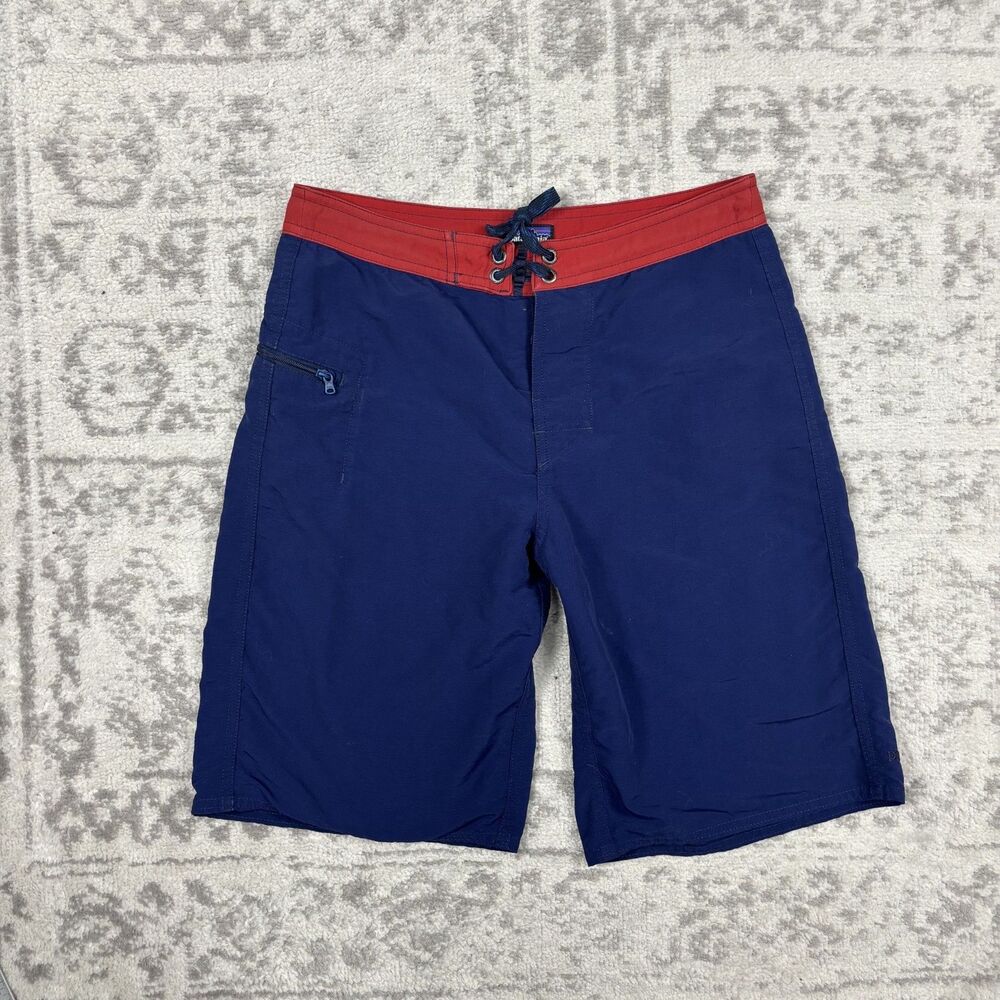 Patagonia Shorts Boys Blue Wavefarer Board Shorts Swim Trunks Kids Size 14